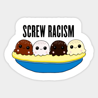 Stop Racism Now Sticker